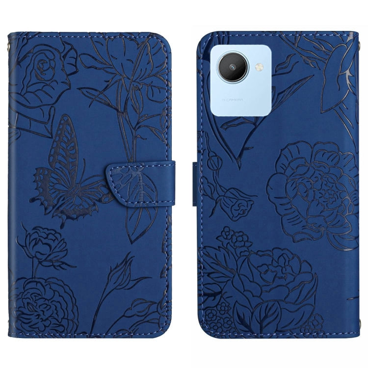 HT03 Skin Feel Butterfly Embossed Flip Leather Phone Case, For OPPO Realme C30, For OPPO Reno7 A, For Samsung Galaxy M13