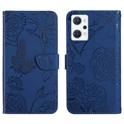 HT03 Skin Feel Butterfly Embossed Flip Leather Phone Case, For OPPO Realme C30, For OPPO Reno7 A, For Samsung Galaxy M13