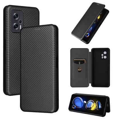 Carbon Fiber Texture Magnetic Leather Phone Case, For Tone E22, For vivo S12 5G / V23 5G, For Redmi Note 11T Pro / Note 11T Pro+ 5G, For Motorola Moto G42