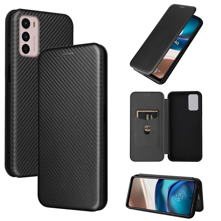 Carbon Fiber Texture Magnetic Leather Phone Case, For Tone E22, For vivo S12 5G / V23 5G, For Redmi Note 11T Pro / Note 11T Pro+ 5G, For Motorola Moto G42