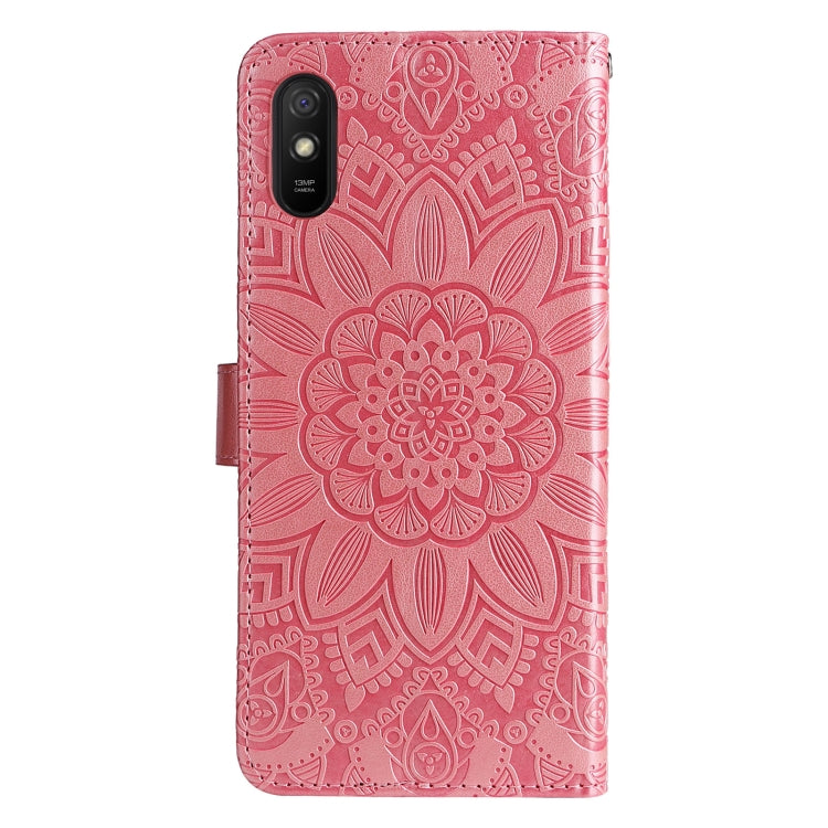 Embossed Sunflower Leather Phone Case, For Xiaomi Redmi 9A, For Xiaomi Redmi 9C / 10A, For Xiaomi Redmi 10C 4G, For Xiaomi Redmi K40 / K40 Pro / Xiaomi Poco F1
