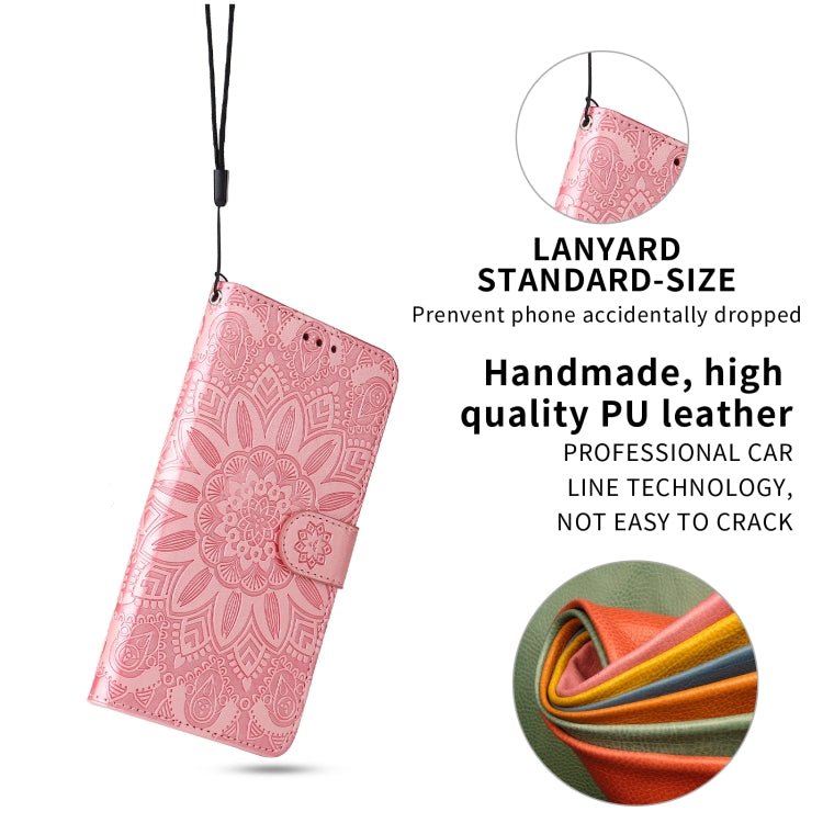 Embossed Sunflower Leather Phone Case, For Xiaomi Redmi 9A, For Xiaomi Redmi 9C / 10A, For Xiaomi Redmi 10C 4G, For Xiaomi Redmi K40 / K40 Pro / Xiaomi Poco F1