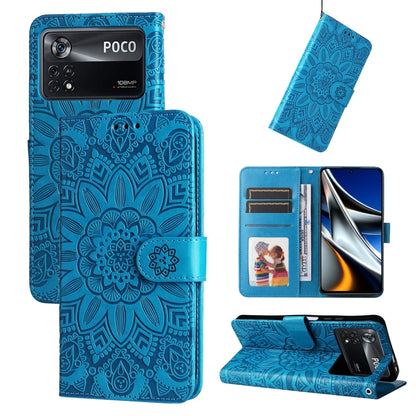 Embossed Sunflower Leather Phone Case, For Xiaomi Poco M4 Pro 4G, For Xiaomi Poco X4 Pro 5G, For Xiaomi 11T / 11T Pro, For Xiaomi 12 Lite