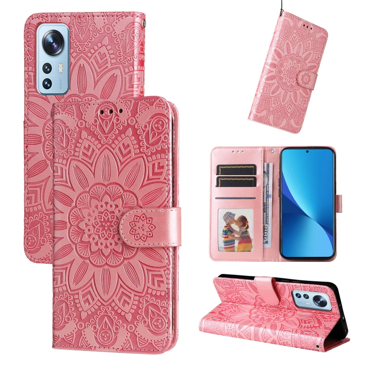 Embossed Sunflower Leather Phone Case, For Xiaomi Poco M4 Pro 4G, For Xiaomi Poco X4 Pro 5G, For Xiaomi 11T / 11T Pro, For Xiaomi 12 Lite