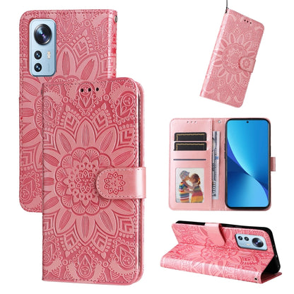 Embossed Sunflower Leather Phone Case, For Xiaomi Poco M4 Pro 4G, For Xiaomi Poco X4 Pro 5G, For Xiaomi 11T / 11T Pro, For Xiaomi 12 Lite