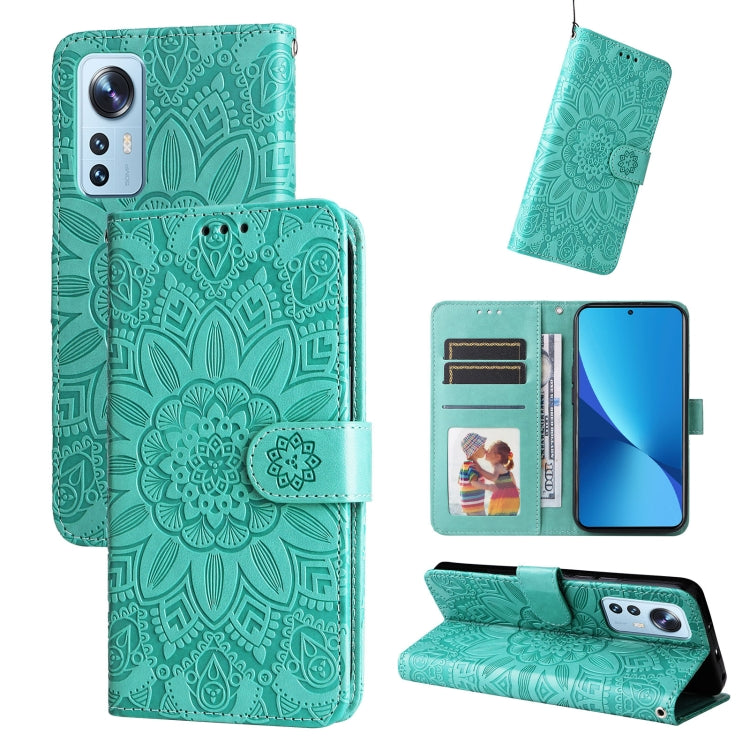 Embossed Sunflower Leather Phone Case, For Xiaomi Poco M4 Pro 4G, For Xiaomi Poco X4 Pro 5G, For Xiaomi 11T / 11T Pro, For Xiaomi 12 Lite
