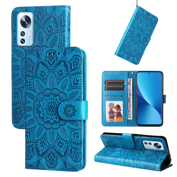 Embossed Sunflower Leather Phone Case, For Xiaomi Poco M4 Pro 4G, For Xiaomi Poco X4 Pro 5G, For Xiaomi 11T / 11T Pro, For Xiaomi 12 Lite