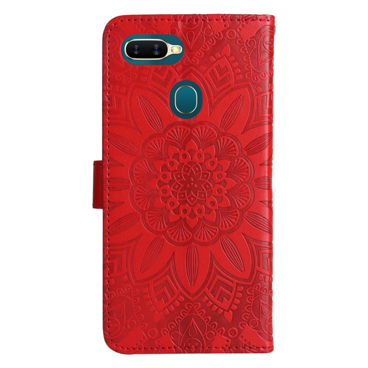Embossed Sunflower Leather Phone Case, For OPPO A7 / A5s, For OPPO A9 / A5 2020, For OPPO A15 / A16K / A16e, For OPPO A52 / A72 / A92