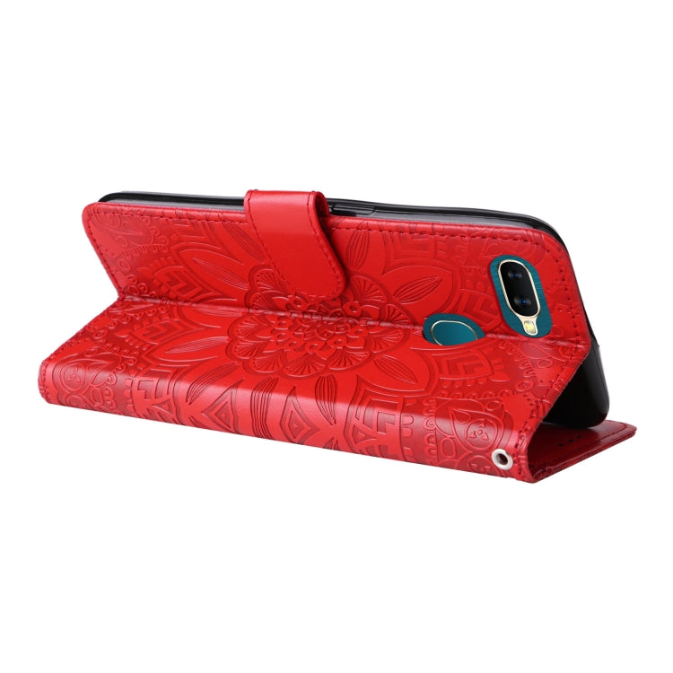 Embossed Sunflower Leather Phone Case, For OPPO A7 / A5s, For OPPO A9 / A5 2020, For OPPO A15 / A16K / A16e, For OPPO A52 / A72 / A92