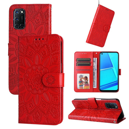 Embossed Sunflower Leather Phone Case, For OPPO A7 / A5s, For OPPO A9 / A5 2020, For OPPO A15 / A16K / A16e, For OPPO A52 / A72 / A92