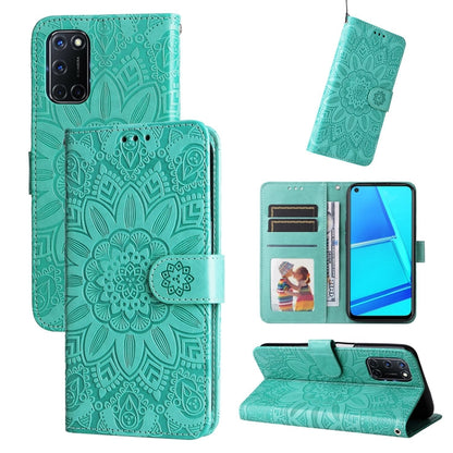 Embossed Sunflower Leather Phone Case, For OPPO A7 / A5s, For OPPO A9 / A5 2020, For OPPO A15 / A16K / A16e, For OPPO A52 / A72 / A92