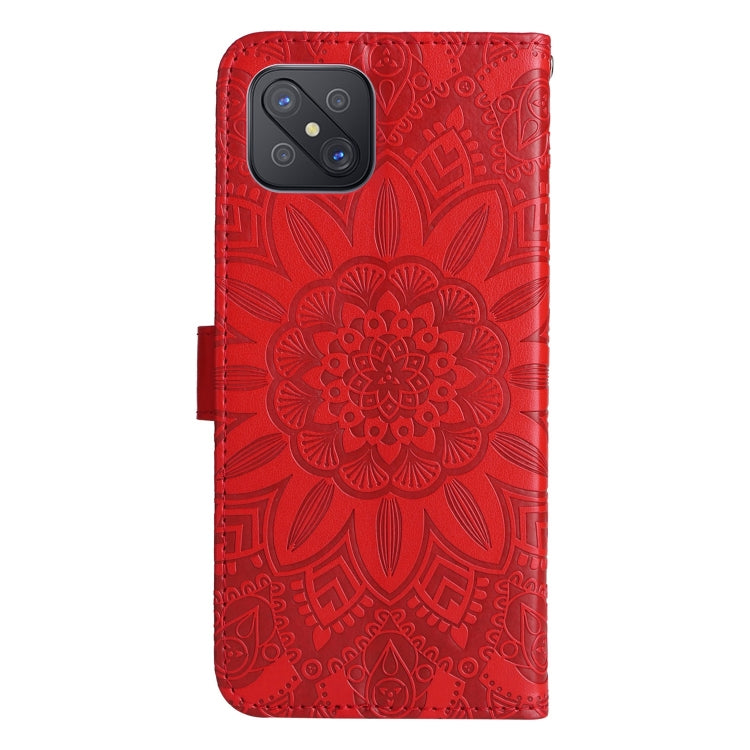 Embossed Sunflower Leather Phone Case, For OPPO A92s / Reno4 Z / A53 5G, For OPPO A74 5G / A54 5G, For OPPO A94 4G / F19 Pro / Reno5 F, For OPPO A94 5G / A95 5G / F19 Pro+