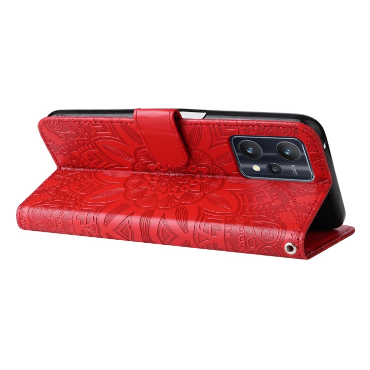 Embossed Sunflower Leather Phone Case, For OPPO Realme 8i / Narzo 50 4G, For OPPO Realme 9 Pro / 9 5G, For OPPO Realme C11 2021 / C20, For OPPO Realme C15 / C12 / C25