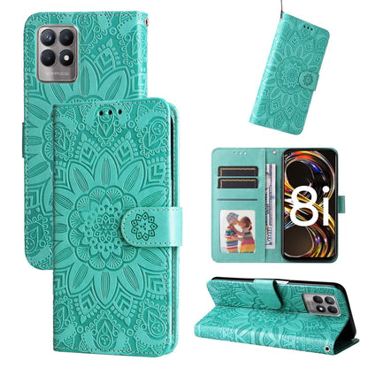 Embossed Sunflower Leather Phone Case, For OPPO Realme 8i / Narzo 50 4G, For OPPO Realme 9 Pro / 9 5G, For OPPO Realme C11 2021 / C20, For OPPO Realme C15 / C12 / C25