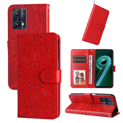 Embossed Sunflower Leather Phone Case, For OPPO Realme 8i / Narzo 50 4G, For OPPO Realme 9 Pro / 9 5G, For OPPO Realme C11 2021 / C20, For OPPO Realme C15 / C12 / C25