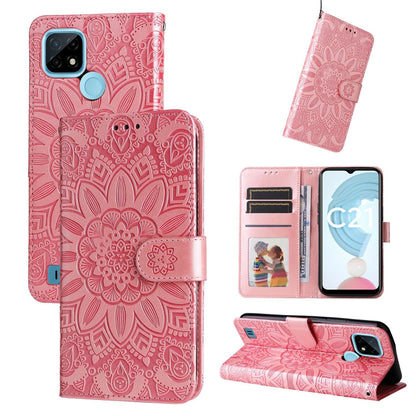 Embossed Sunflower Leather Phone Case, For OPPO Realme C21 / C21Y, For OPPO Realme C31, For OPPO Realme C35 4G / Narzo 50A Prime, For OPPO Realme GT Neo2