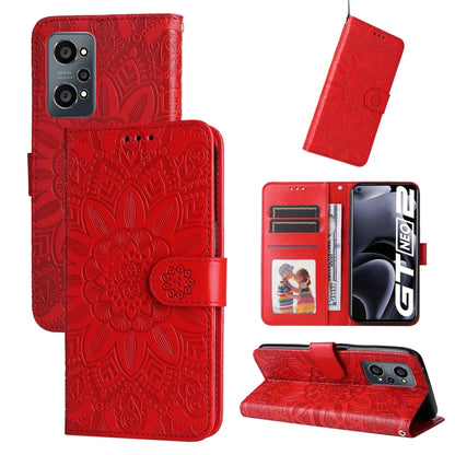Embossed Sunflower Leather Phone Case, For OPPO Realme C21 / C21Y, For OPPO Realme C31, For OPPO Realme C35 4G / Narzo 50A Prime, For OPPO Realme GT Neo2
