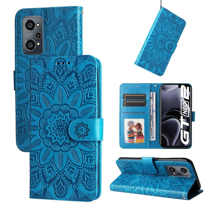 Embossed Sunflower Leather Phone Case, For OPPO Realme C21 / C21Y, For OPPO Realme C31, For OPPO Realme C35 4G / Narzo 50A Prime, For OPPO Realme GT Neo2