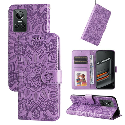 Embossed Sunflower Leather Phone Case, For OPPO Realme GT Neo3, For OPPO Realme 9i / A36 4G / A76 4G, For OPPO Reno7 4G / F21 Pro, For OPPO Reno7 Pro 5G