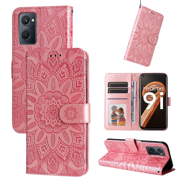 Embossed Sunflower Leather Phone Case, For OPPO Realme GT Neo3, For OPPO Realme 9i / A36 4G / A76 4G, For OPPO Reno7 4G / F21 Pro, For OPPO Reno7 Pro 5G