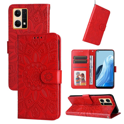 Embossed Sunflower Leather Phone Case, For OPPO Realme GT Neo3, For OPPO Realme 9i / A36 4G / A76 4G, For OPPO Reno7 4G / F21 Pro, For OPPO Reno7 Pro 5G