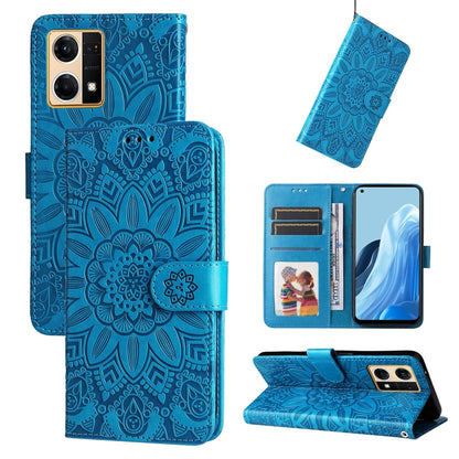 Embossed Sunflower Leather Phone Case, For OPPO Realme GT Neo3, For OPPO Realme 9i / A36 4G / A76 4G, For OPPO Reno7 4G / F21 Pro, For OPPO Reno7 Pro 5G