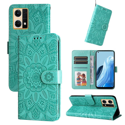 Embossed Sunflower Leather Phone Case, For OPPO Realme GT Neo3, For OPPO Realme 9i / A36 4G / A76 4G, For OPPO Reno7 4G / F21 Pro, For OPPO Reno7 Pro 5G