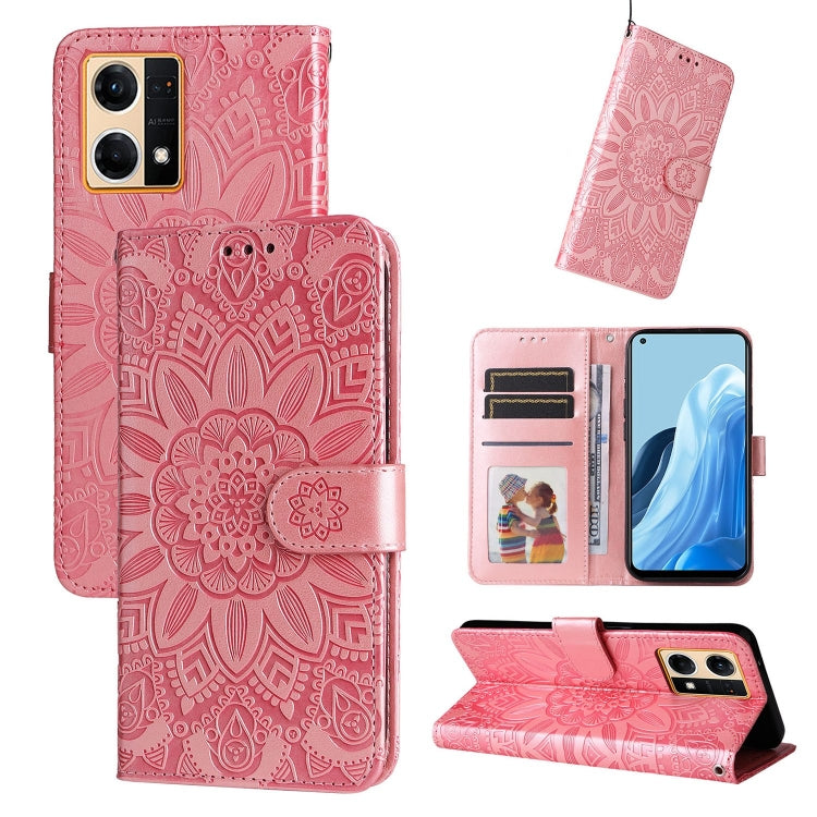 Embossed Sunflower Leather Phone Case, For OPPO Realme GT Neo3, For OPPO Realme 9i / A36 4G / A76 4G, For OPPO Reno7 4G / F21 Pro, For OPPO Reno7 Pro 5G