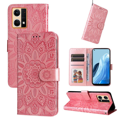 Embossed Sunflower Leather Phone Case, For OPPO Realme GT Neo3, For OPPO Realme 9i / A36 4G / A76 4G, For OPPO Reno7 4G / F21 Pro, For OPPO Reno7 Pro 5G