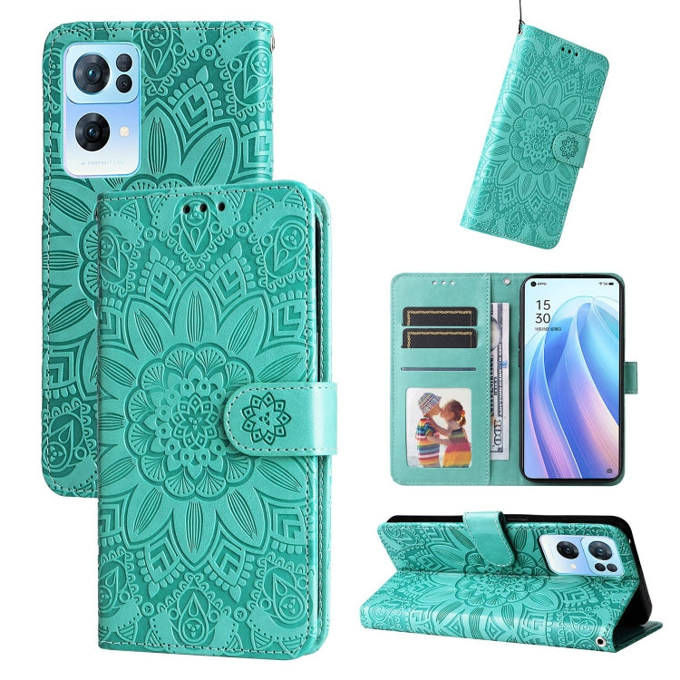 Embossed Sunflower Leather Phone Case, For OPPO Realme GT Neo3, For OPPO Realme 9i / A36 4G / A76 4G, For OPPO Reno7 4G / F21 Pro, For OPPO Reno7 Pro 5G