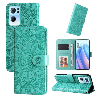 Embossed Sunflower Leather Phone Case, For OPPO Realme GT Neo3, For OPPO Realme 9i / A36 4G / A76 4G, For OPPO Reno7 4G / F21 Pro, For OPPO Reno7 Pro 5G