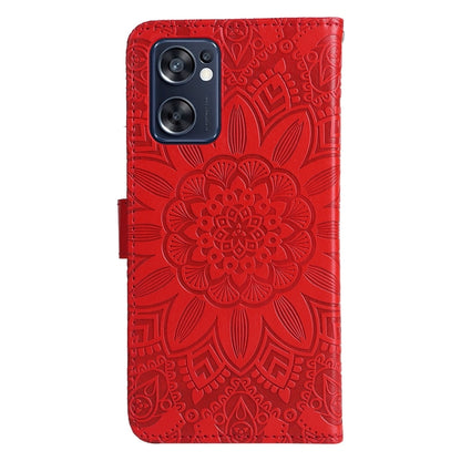 Embossed Sunflower Leather Phone Case, For OPPO Reno7 SE, For OPPO Reno7 Z / OnePlus Nord N20 5G, For OPPO Realme 9 Pro+