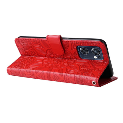Embossed Sunflower Leather Phone Case, For OPPO Reno7 SE, For OPPO Reno7 Z / OnePlus Nord N20 5G, For OPPO Realme 9 Pro+