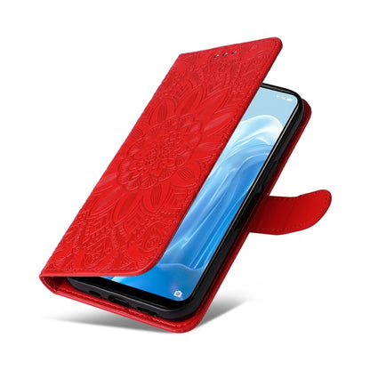 Embossed Sunflower Leather Phone Case, For OPPO Reno7 SE, For OPPO Reno7 Z / OnePlus Nord N20 5G, For OPPO Realme 9 Pro+