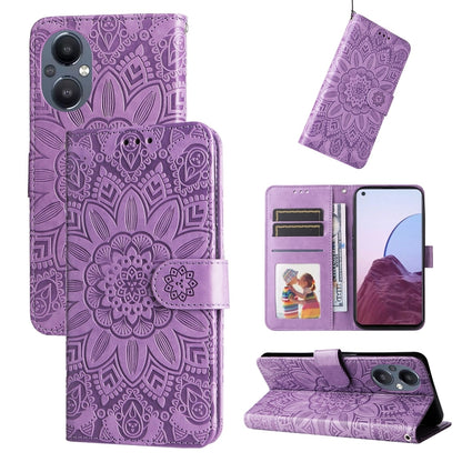 Embossed Sunflower Leather Phone Case, For OPPO Reno7 SE, For OPPO Reno7 Z / OnePlus Nord N20 5G, For OPPO Realme 9 Pro+