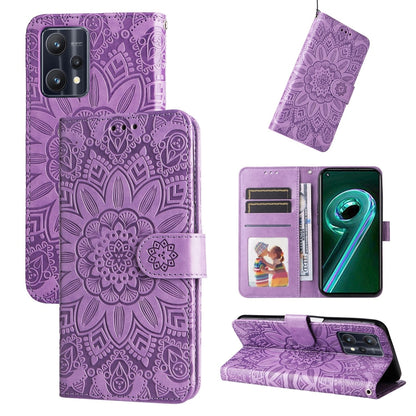 Embossed Sunflower Leather Phone Case, For OPPO Reno7 SE, For OPPO Reno7 Z / OnePlus Nord N20 5G, For OPPO Realme 9 Pro+