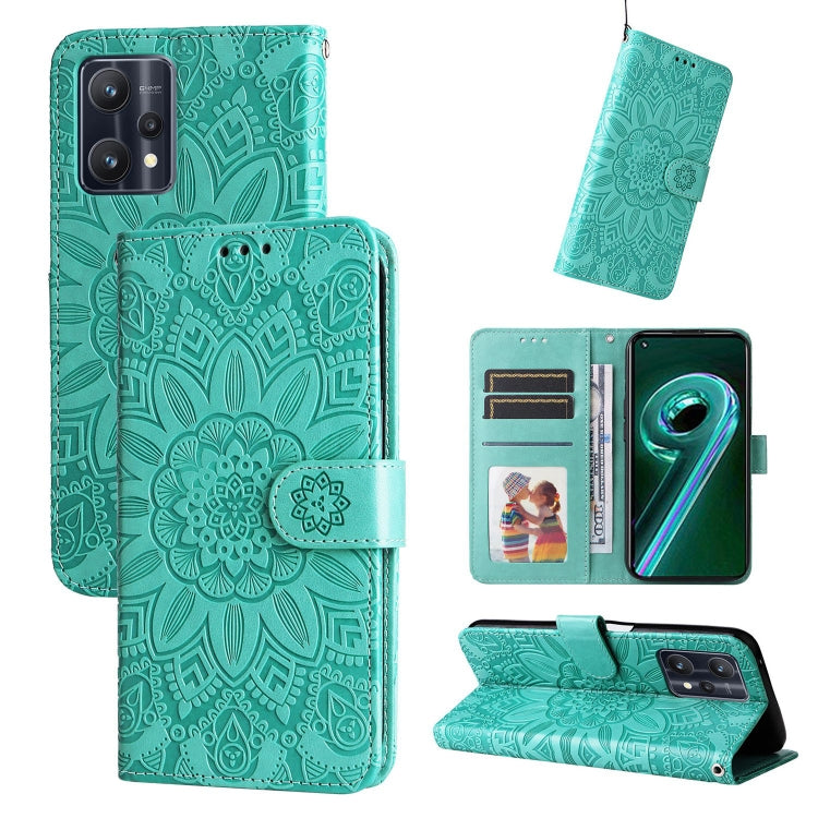 Embossed Sunflower Leather Phone Case, For OPPO Reno7 SE, For OPPO Reno7 Z / OnePlus Nord N20 5G, For OPPO Realme 9 Pro+