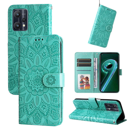 Embossed Sunflower Leather Phone Case, For OPPO Reno7 SE, For OPPO Reno7 Z / OnePlus Nord N20 5G, For OPPO Realme 9 Pro+