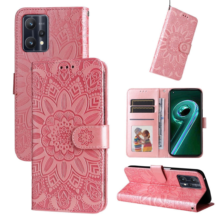 Embossed Sunflower Leather Phone Case, For OPPO Reno7 SE, For OPPO Reno7 Z / OnePlus Nord N20 5G, For OPPO Realme 9 Pro+