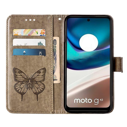 Embossed Butterfly Flip Leather Phone Case, For Motorola Moto G42, For Motorola Moto G52j 5G, For OPPO K10 Pro 5G