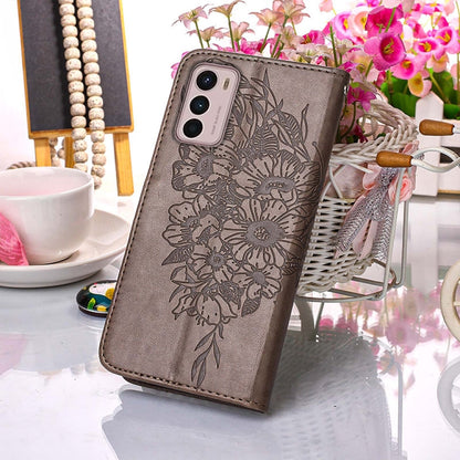 Embossed Butterfly Flip Leather Phone Case, For Motorola Moto G42, For Motorola Moto G52j 5G, For OPPO K10 Pro 5G