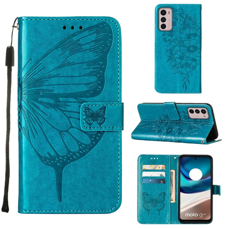 Embossed Butterfly Flip Leather Phone Case, For Motorola Moto G42, For Motorola Moto G52j 5G, For OPPO K10 Pro 5G