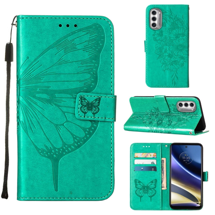 Embossed Butterfly Flip Leather Phone Case, For Motorola Moto G42, For Motorola Moto G52j 5G, For OPPO K10 Pro 5G