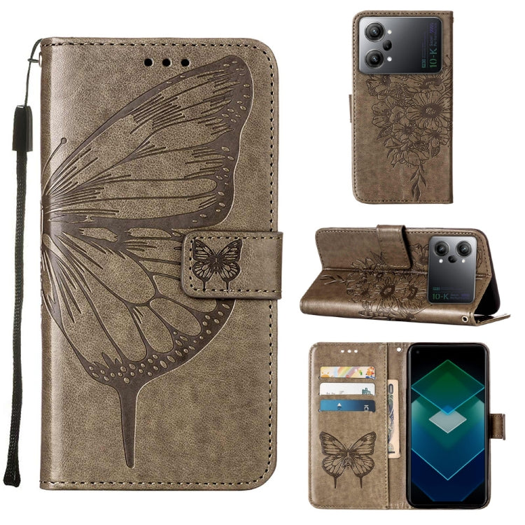 Embossed Butterfly Flip Leather Phone Case, For Motorola Moto G42, For Motorola Moto G52j 5G, For OPPO K10 Pro 5G