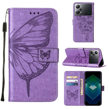 Embossed Butterfly Flip Leather Phone Case, For Motorola Moto G42, For Motorola Moto G52j 5G, For OPPO K10 Pro 5G