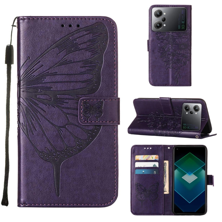 Embossed Butterfly Flip Leather Phone Case, For Motorola Moto G42, For Motorola Moto G52j 5G, For OPPO K10 Pro 5G