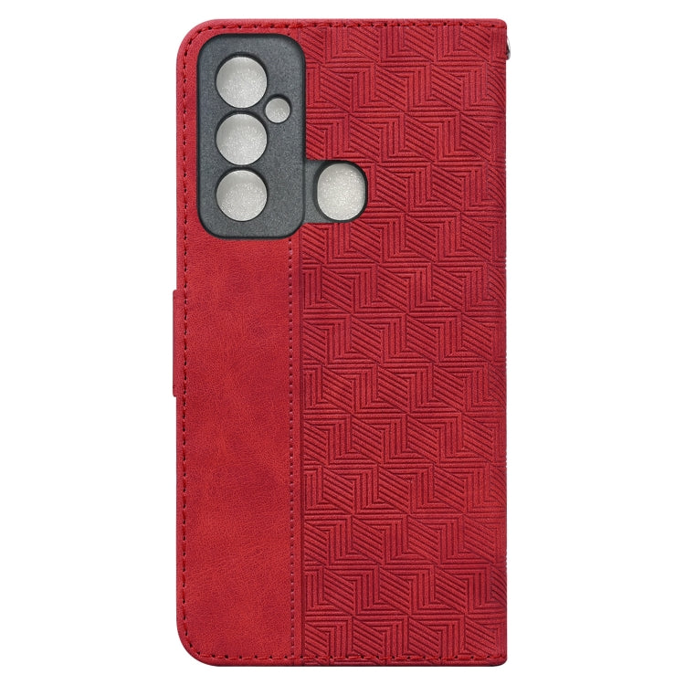 Geometric Embossed Leather Phone Case, For Tecno Spark 6 GO, For Motorola Moto G62 5G, For Tecno Pop 6 No Fingerprints, For OPPO A57 2022 4G