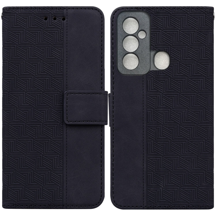Geometric Embossed Leather Phone Case, For Tecno Spark 6 GO, For Motorola Moto G62 5G, For Tecno Pop 6 No Fingerprints, For OPPO A57 2022 4G