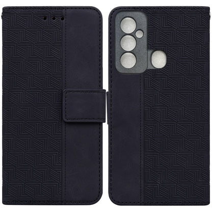 Geometric Embossed Leather Phone Case, For Tecno Spark 6 GO, For Motorola Moto G62 5G, For Tecno Pop 6 No Fingerprints, For OPPO A57 2022 4G