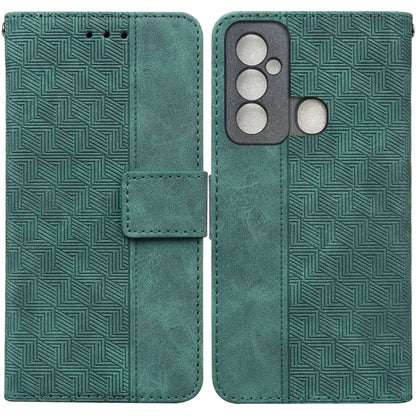Geometric Embossed Leather Phone Case, For Tecno Spark 6 GO, For Motorola Moto G62 5G, For Tecno Pop 6 No Fingerprints, For OPPO A57 2022 4G